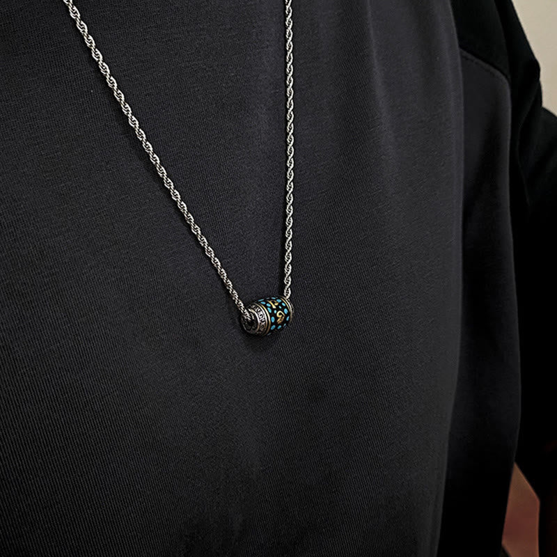 Om Mani Padme Hum Halskette Dzi Perle Schutz Anhänger