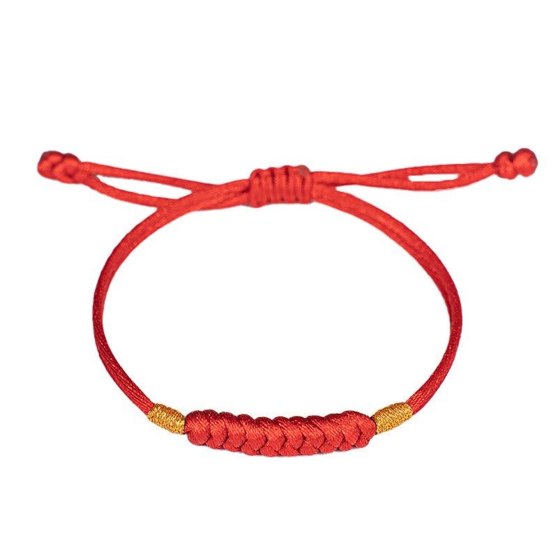 Handgefertigtes Schutzarmband aus roter Schnur, Unisex, 11–17 cm