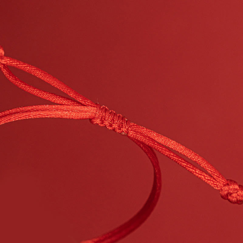 Handgefertigtes Schutzarmband aus roter Schnur, Unisex, 11–17 cm