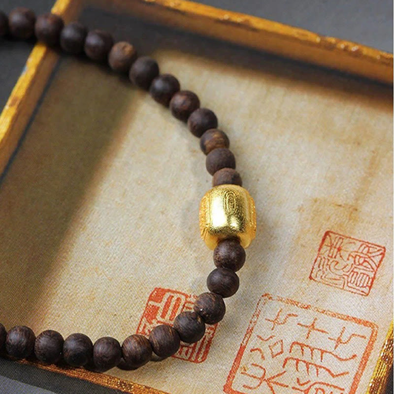 8 mm spirituelles Perlenarmband aus Wengeholz zum Schutz