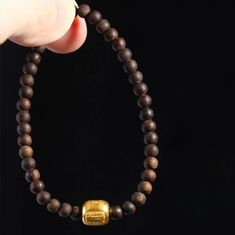 8 mm spirituelles Perlenarmband aus Wengeholz zum Schutz