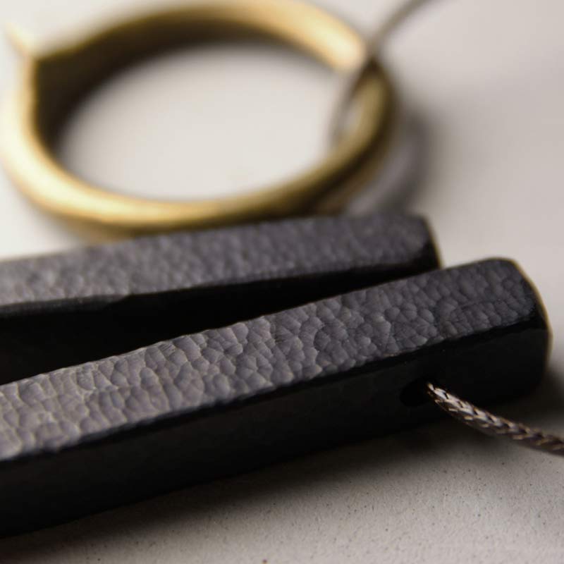 Zen-Kreis-Halskette aus Ebenholz für Erleuchtung und Ruhe