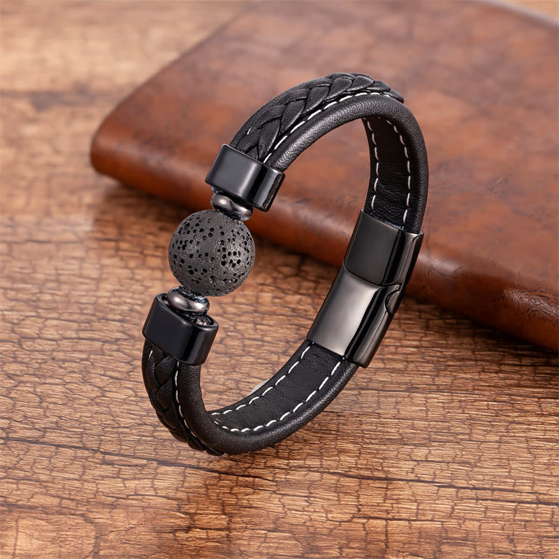 18–20 cm schwarzes Onyx-Armband „Om Mani Padme Hum Serenity“