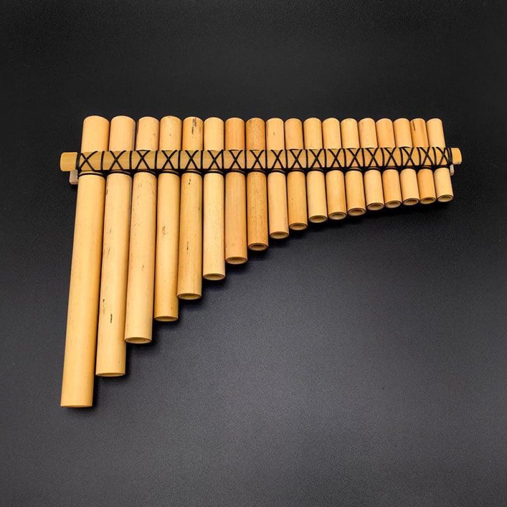 18 Pipe Bamboo B Tone Pan Flute for Beginners with descending bamboo pipes