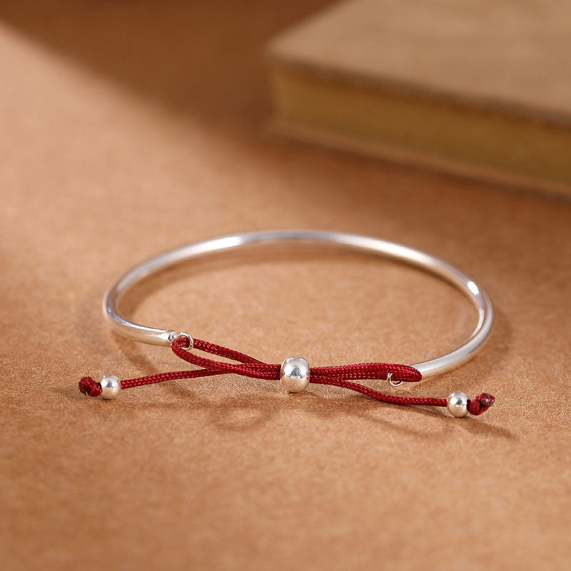 925 Sterling Silber Rote Schnur Heilknoten Armband für spirituellen Schutz