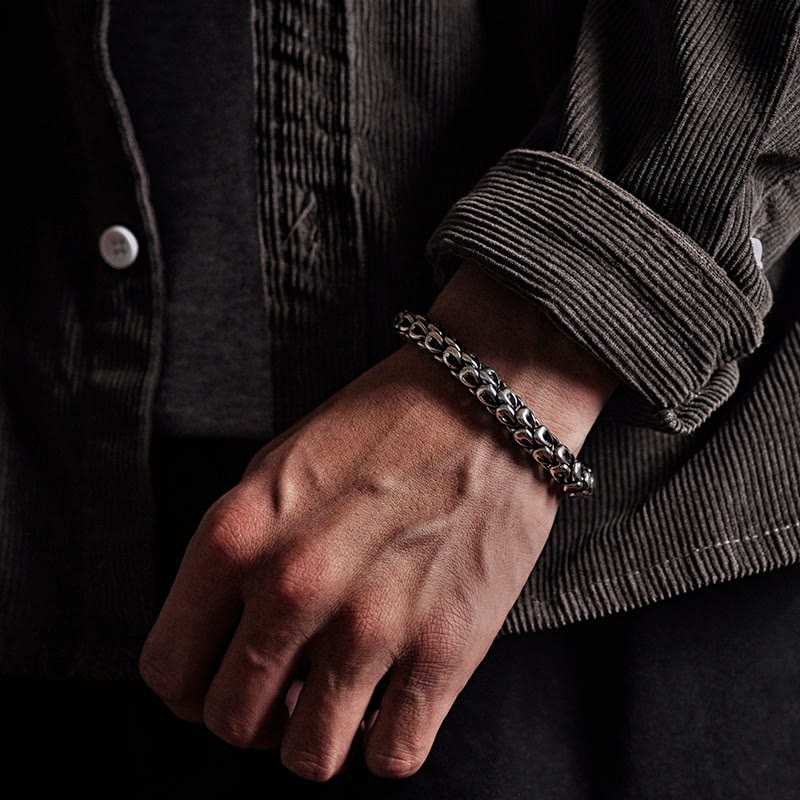 18 cm großes Erfolgsarmband aus Kupfer mit Drachenschuppenmuster