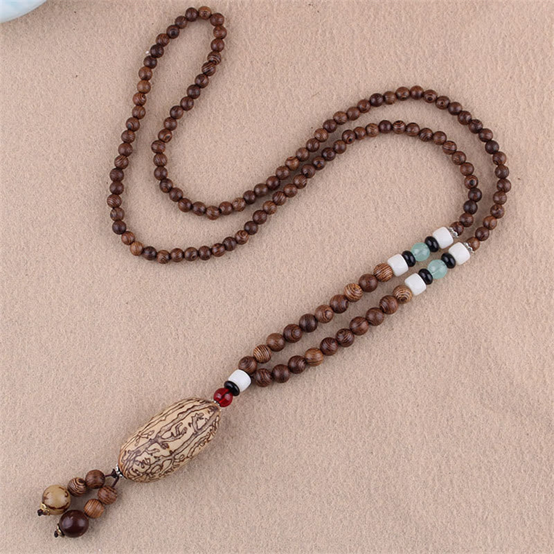 Wenge Wood Elephant Necklace for Protection & Wisdom