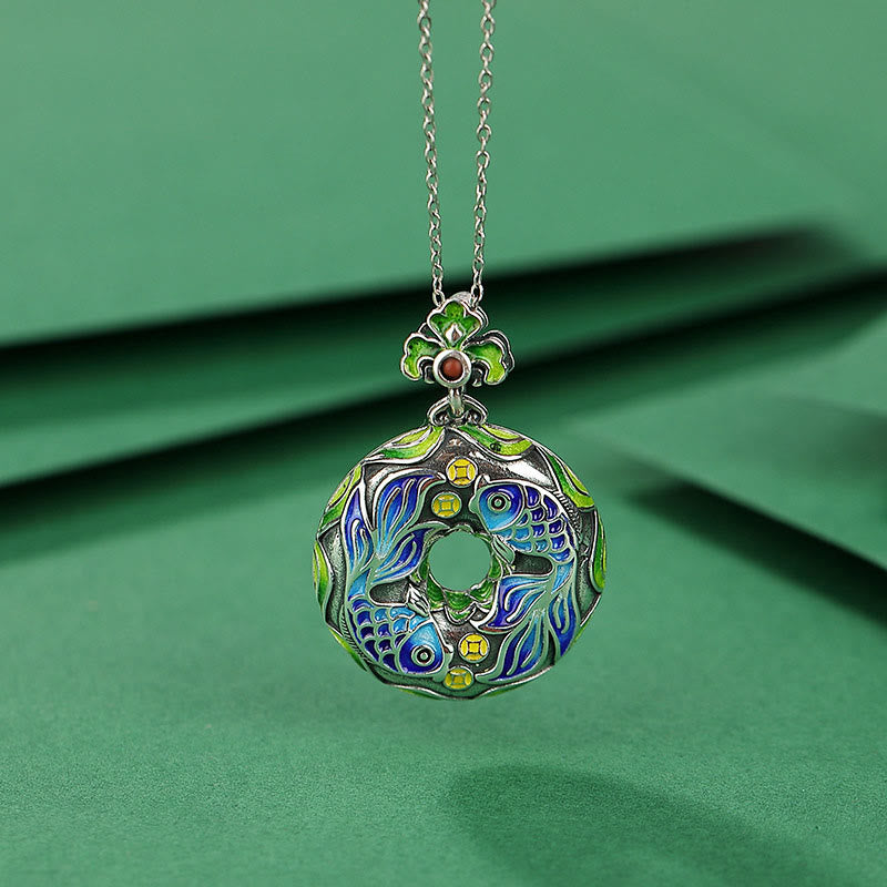 990 Sterling Silver Koi Fish Pendant for Luck & Wealth