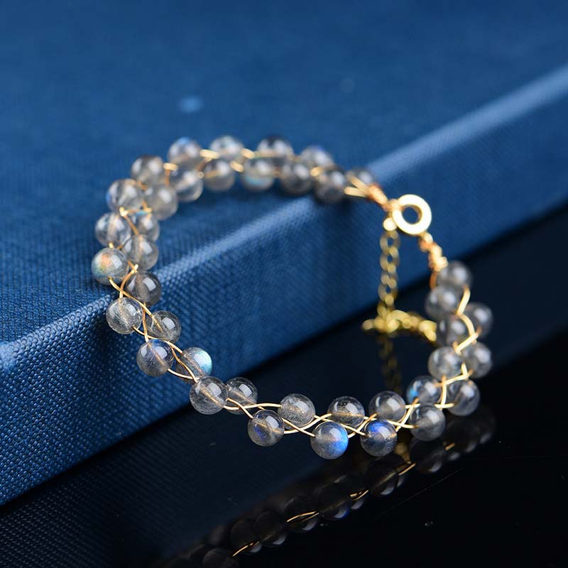 Adjustable Natural Moonstone Love Blessing Bracelet