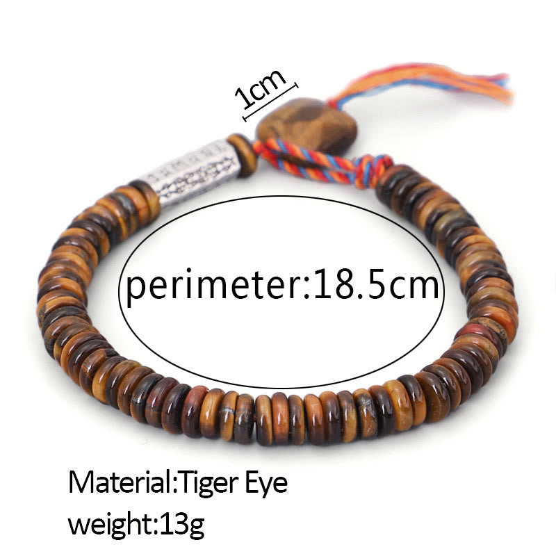 Unisex-Tigerauge-Armband mit Om Mani Padme Hum-Schutzkraft