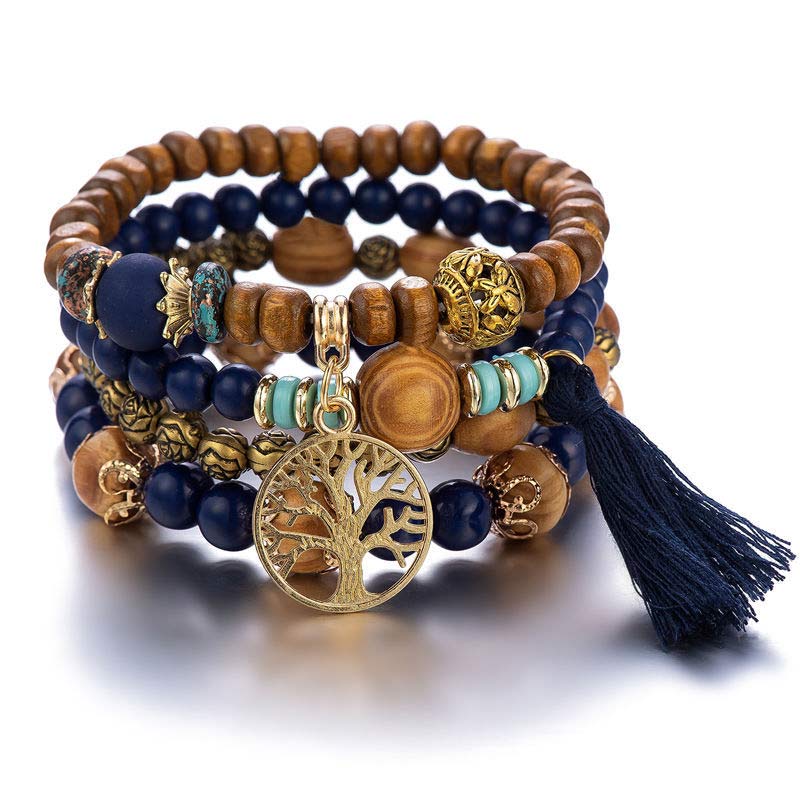 Wenge Wood Turquoise Healing Bracelet for Balance & Calm