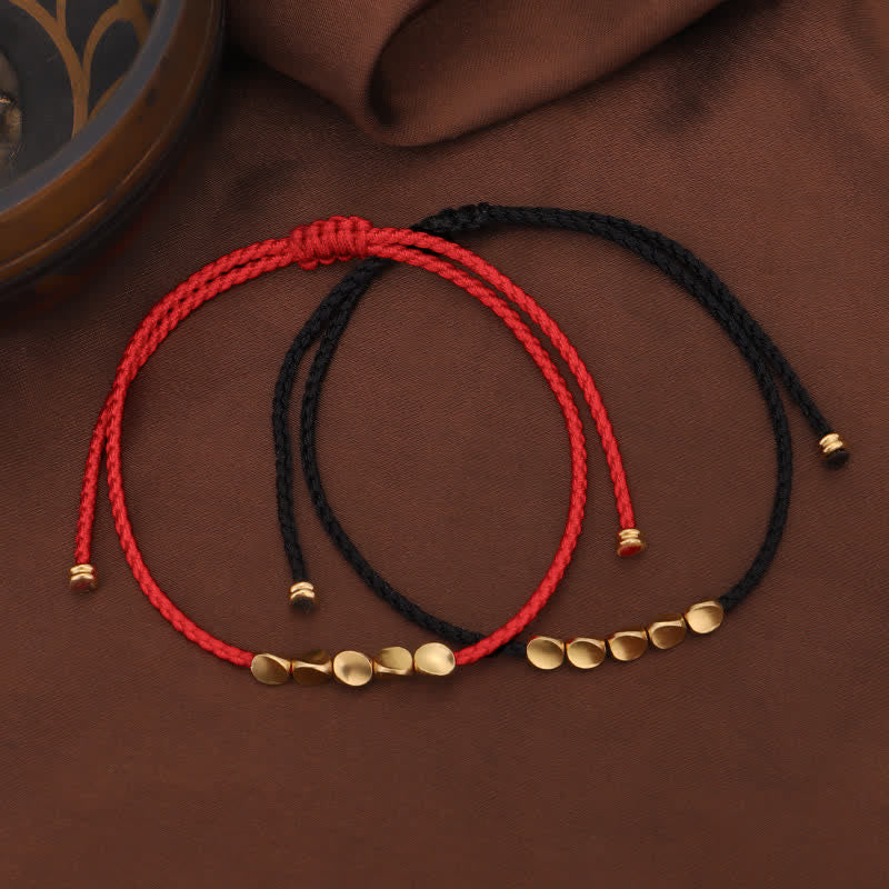 Kupferrotes Schnurarmband | Feng Shui Glück & Schutz