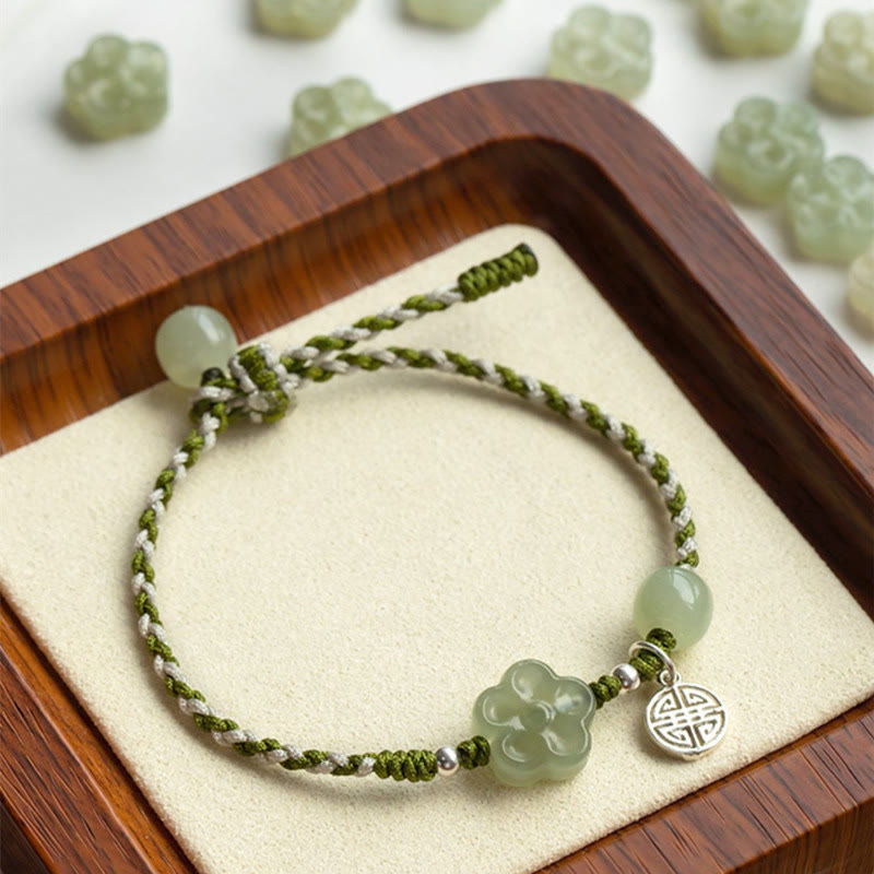 Jade Luck Prosperity Braided Bracelet 14-18cm | Healing Sounds
