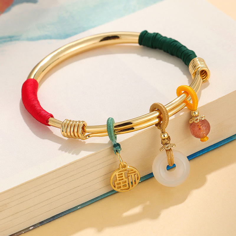 Pink Crystal Peace Buckle Love Bracelet 56-60mm