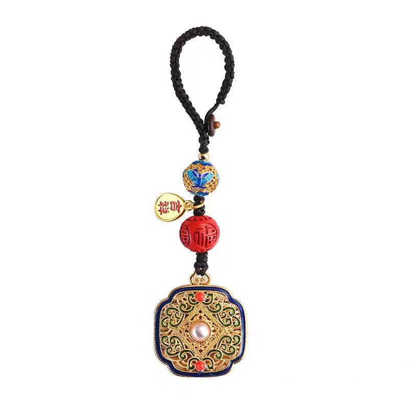 Segen Fu Charakter Ruyi Charm Schlüsselanhänger | Spiritueller Schmuck