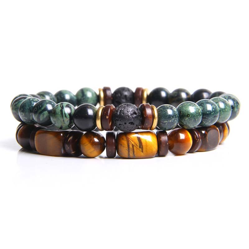 8 mm Tigerauge Kaiserstein Heilarmband für Meditation