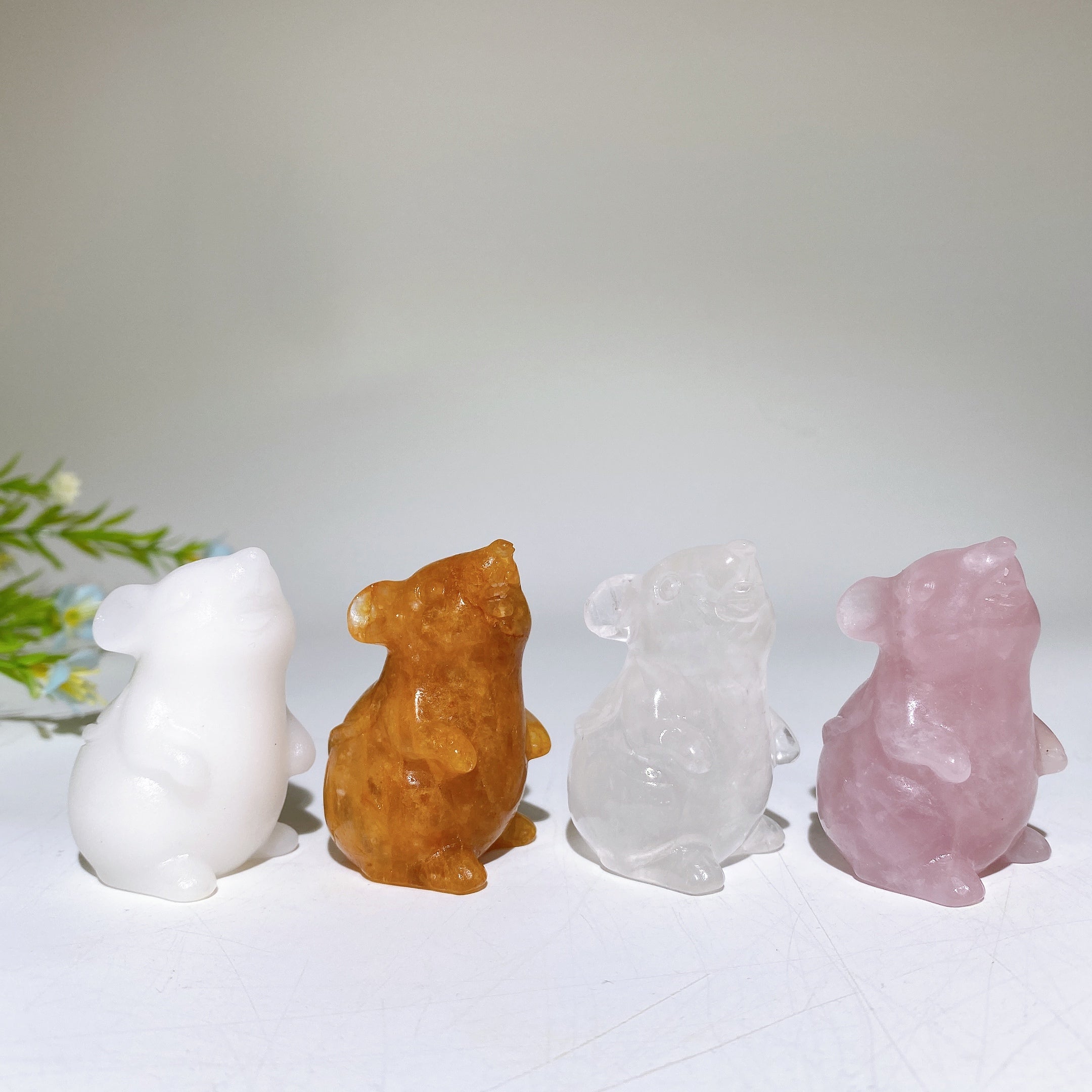 2,0 Zoll Kristallmaus Figur - Heilsteinschnitzerei