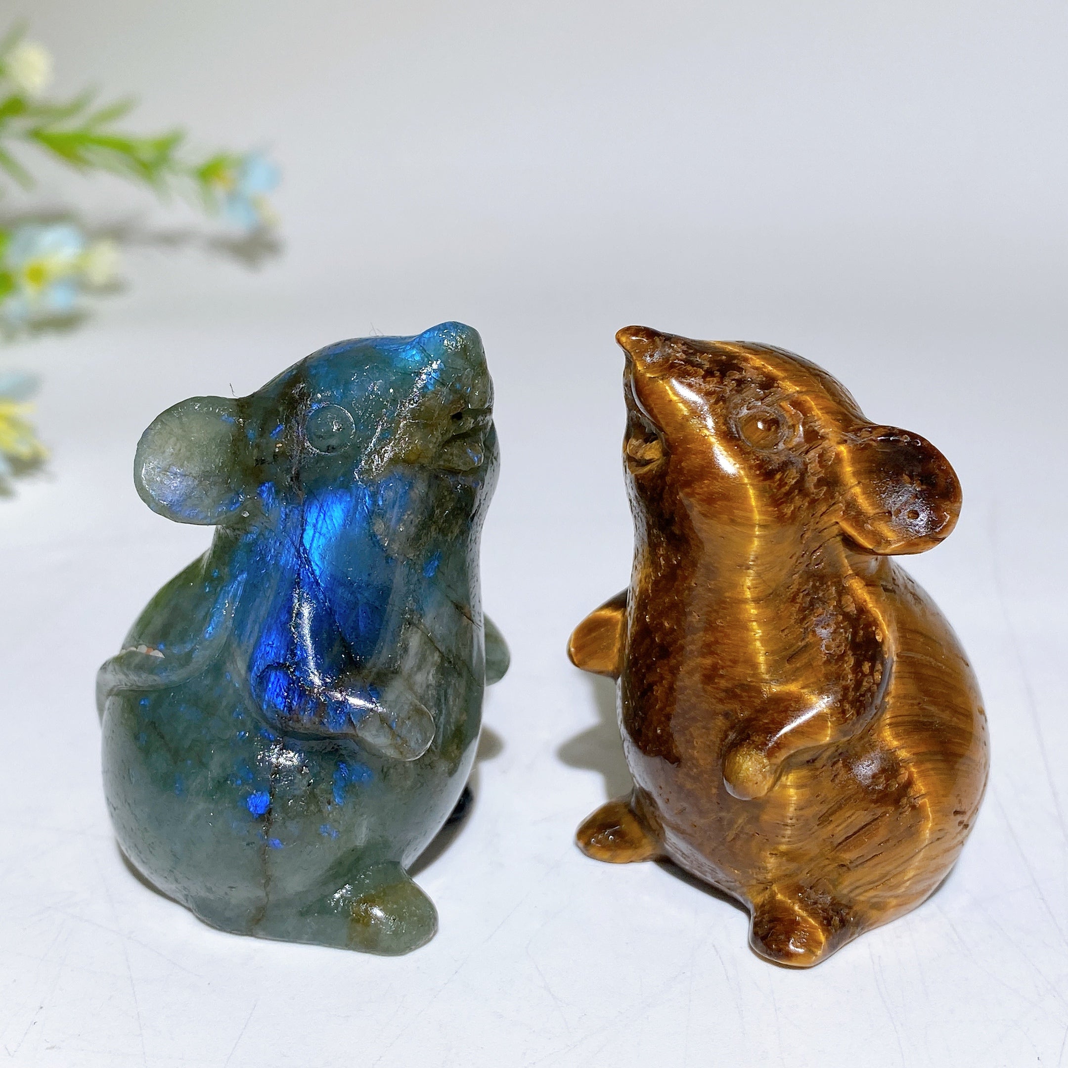 2,0 Zoll Kristallmaus Figur - Heilsteinschnitzerei