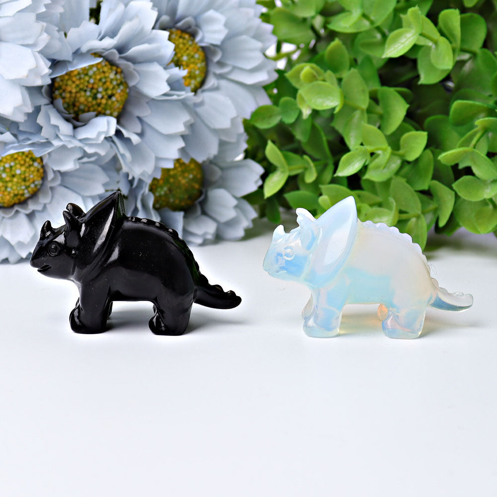 2,1" geschnitzte Dinosaurierfiguren aus Kristall