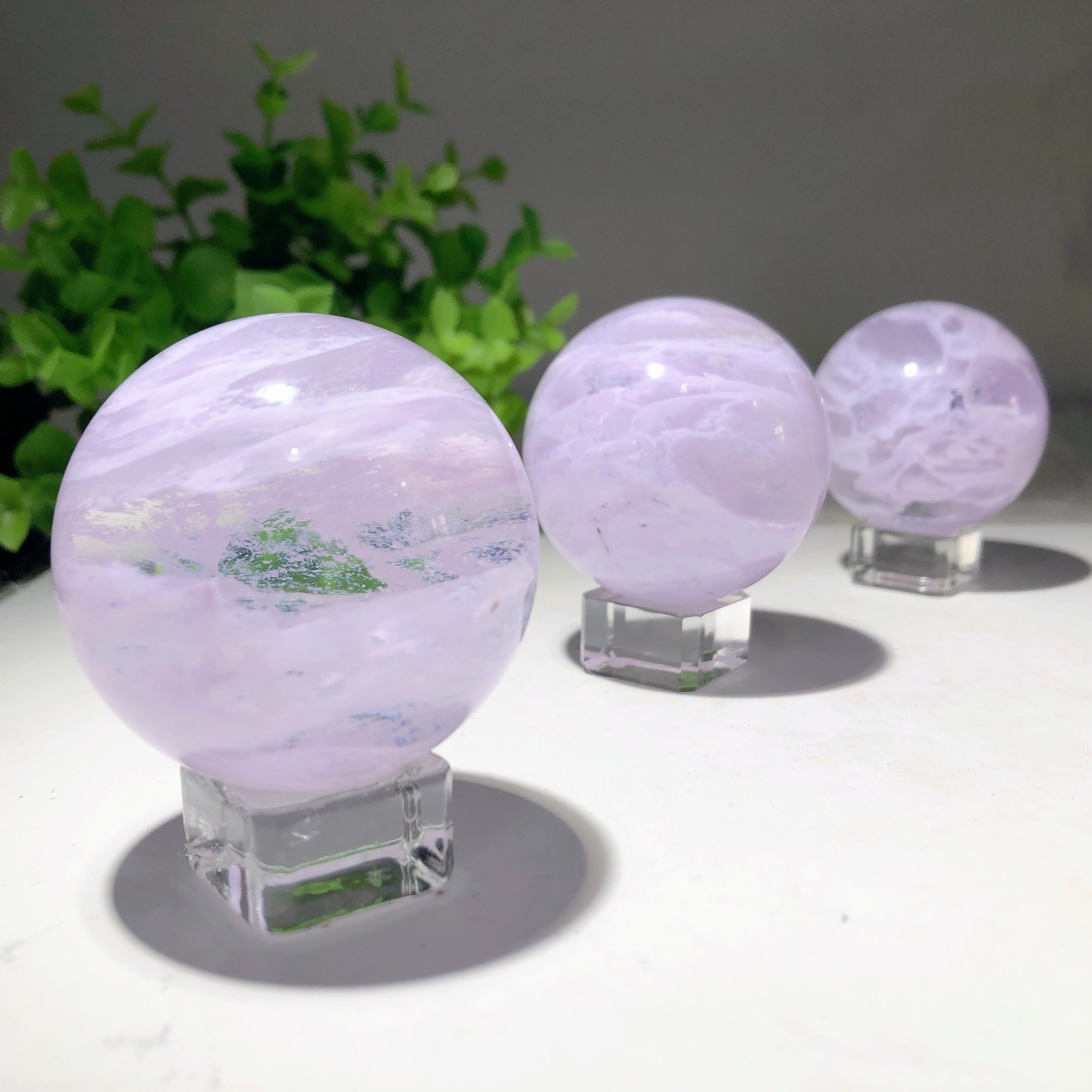 2,1 Zoll lila Amethyst Kristall Heilkugel