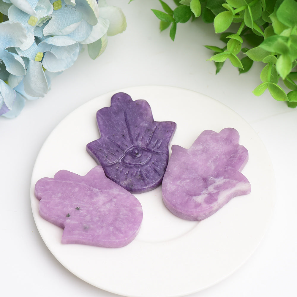 2,2 Zoll lila Glimmer Evil Eye Kristall Figur