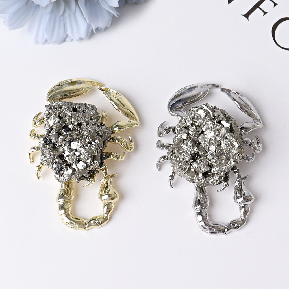 2,2 Zoll Pyrit Skorpion Mini Kristall Exemplar