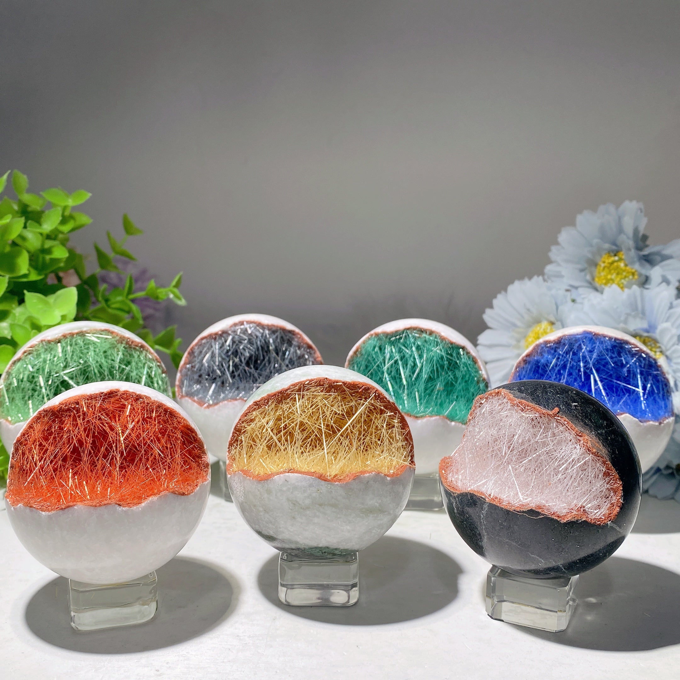 2,3–2,5 Zoll Kupfer-Jade-Kugel für Kristallheilung