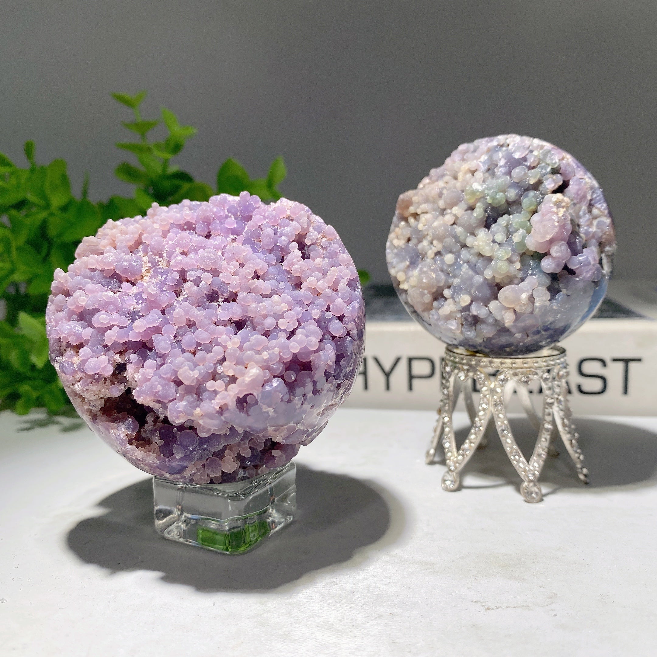 2,3–2,5 Zoll Traubenachat-Kugel zur Chakra-Heilung