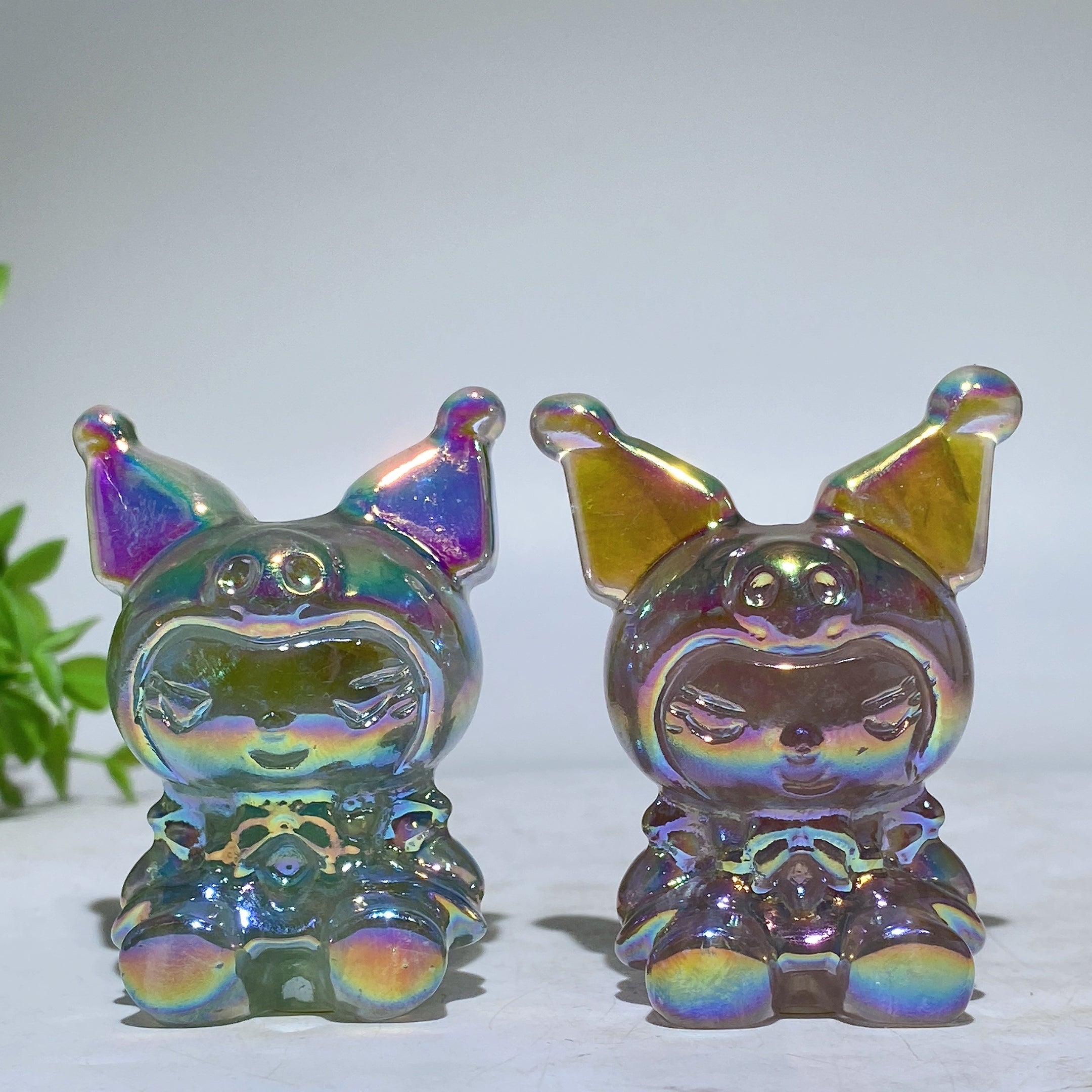 2,3 Zoll Aura Kristall Heilung Figur Schnitzerei