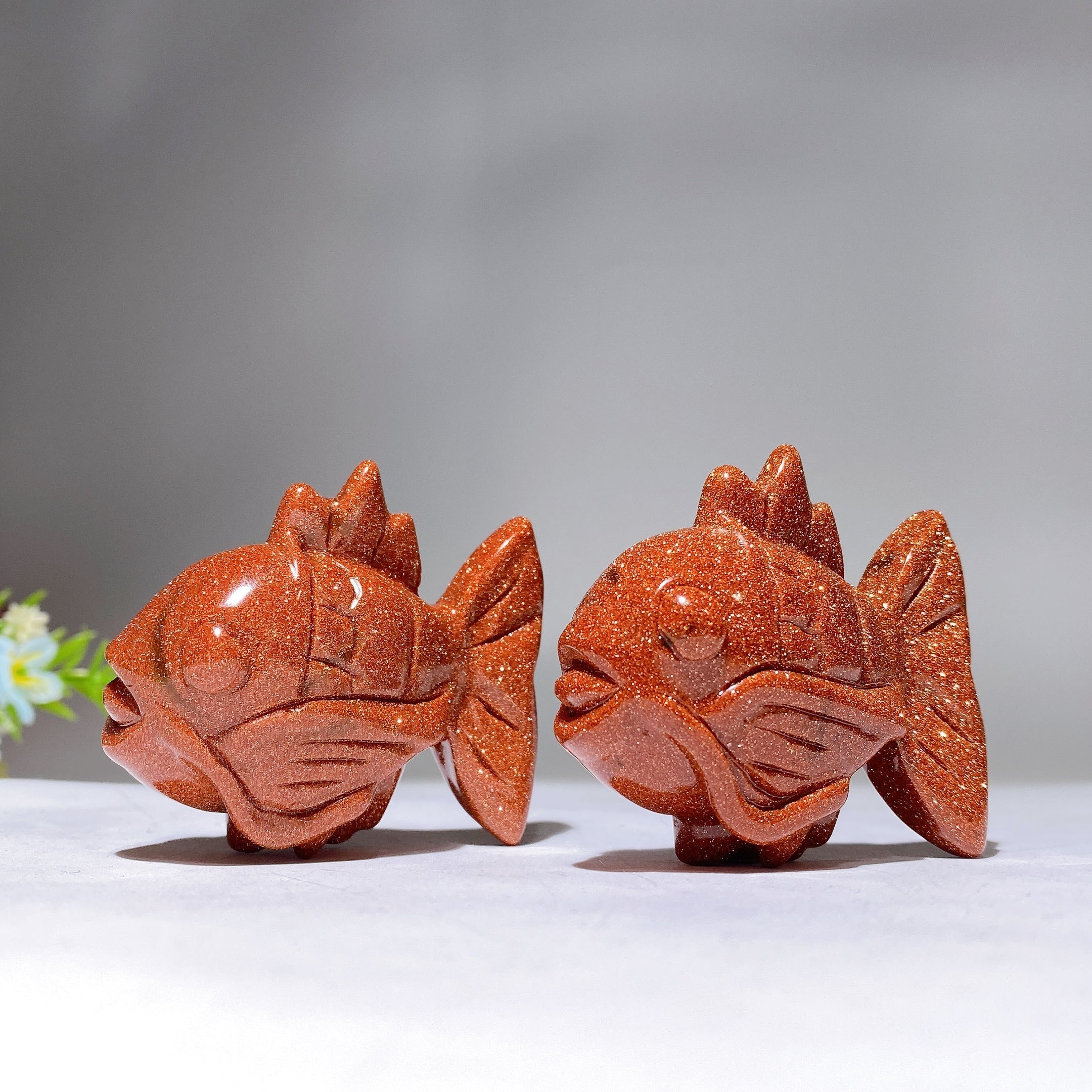 2,3-Zoll-Goldsandstein-Fischkristall-Tierheilung