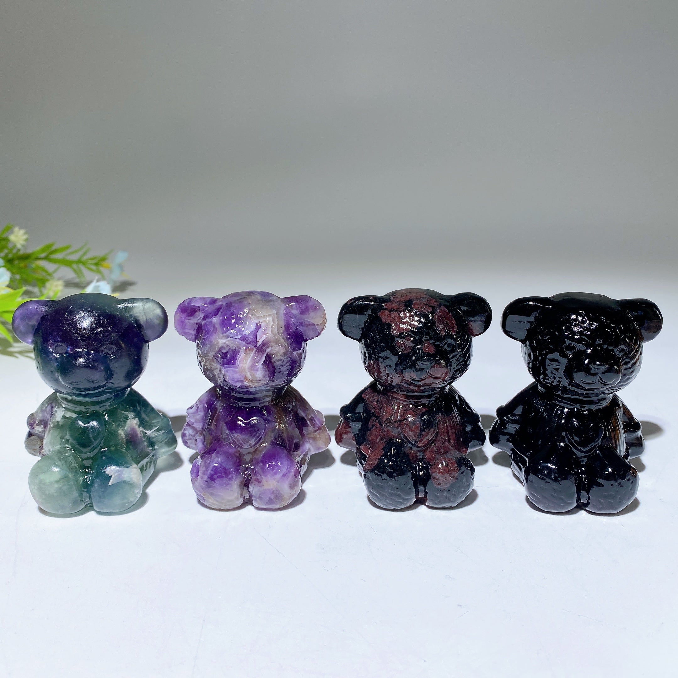 2,3 Zoll gemischte Kristallbärenfiguren zur Heilung