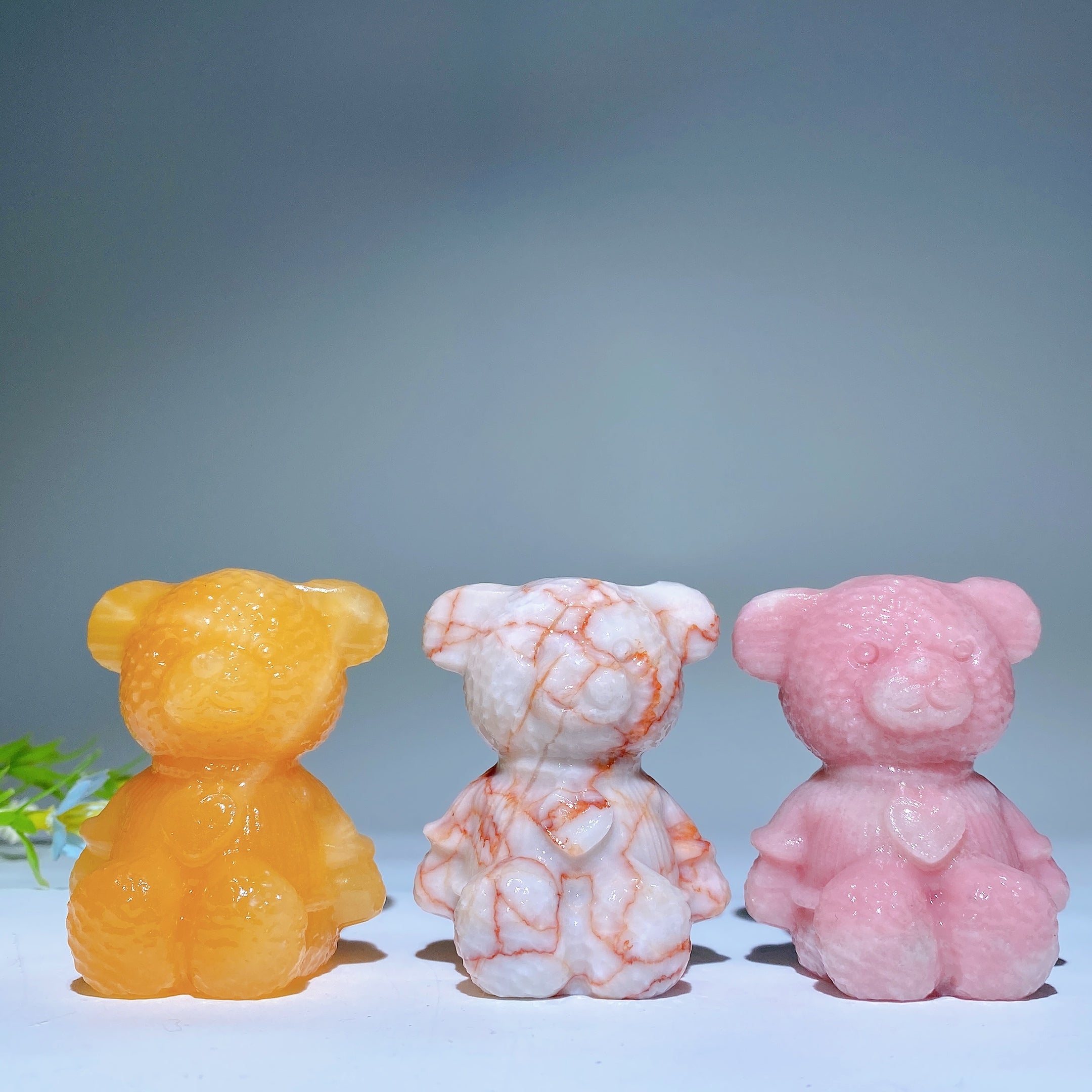 2,3 Zoll gemischte Kristallbärenfiguren zur Heilung