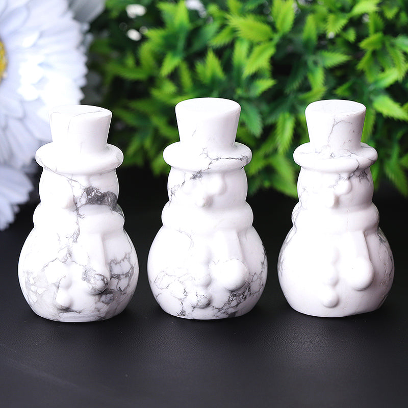 2,35" Howlith-Schneemann-Kristallfigur
