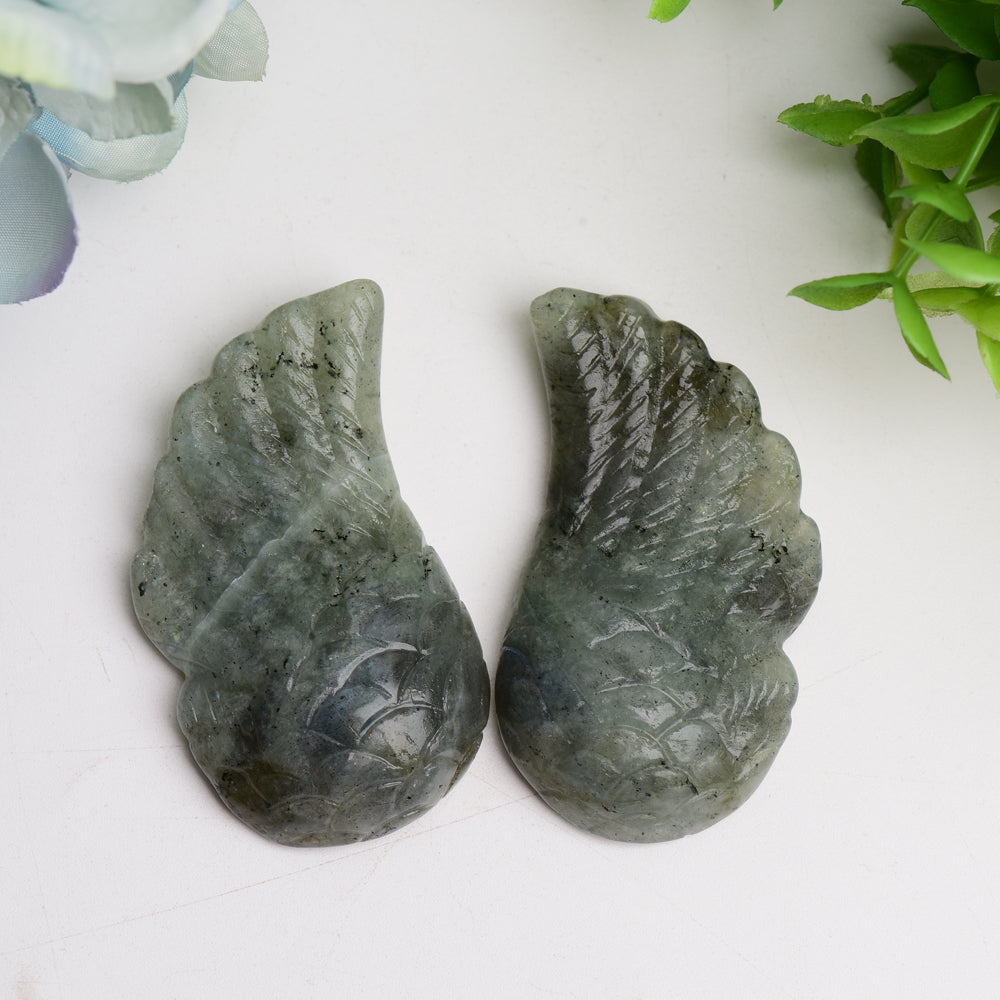 2,4 Zoll gemischte Kristallflügel-Schnitzfiguren zur Heilung