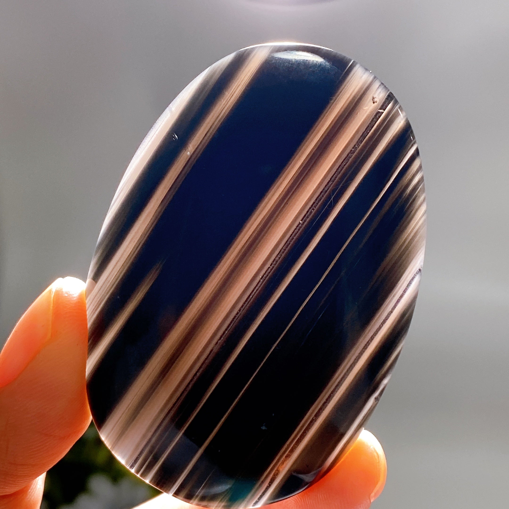 2,4" Midnight Lace Obsidian Erdungs-Handschmeichler