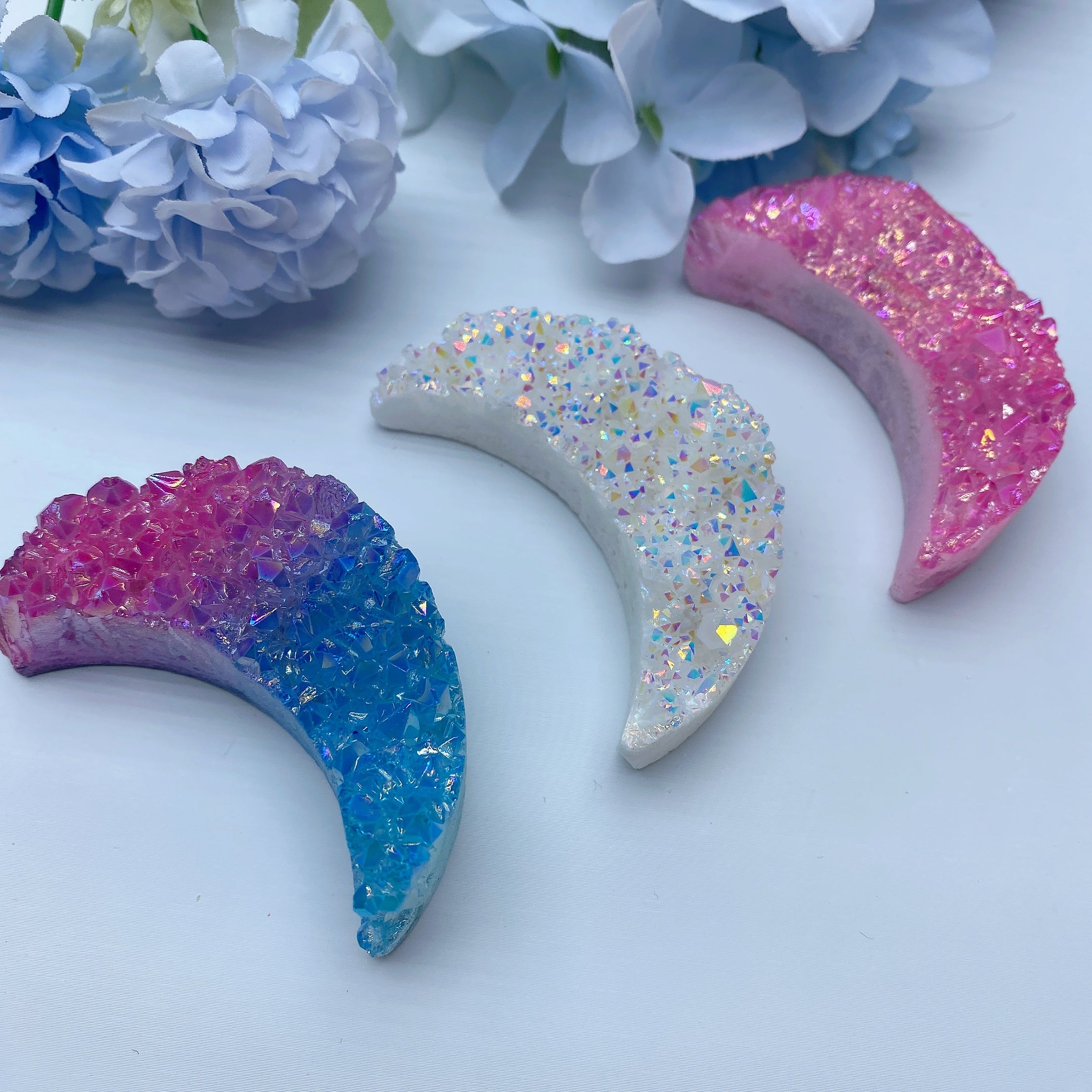 2,5" Aura-Mondkristall-Cluster für Heilung und Energie