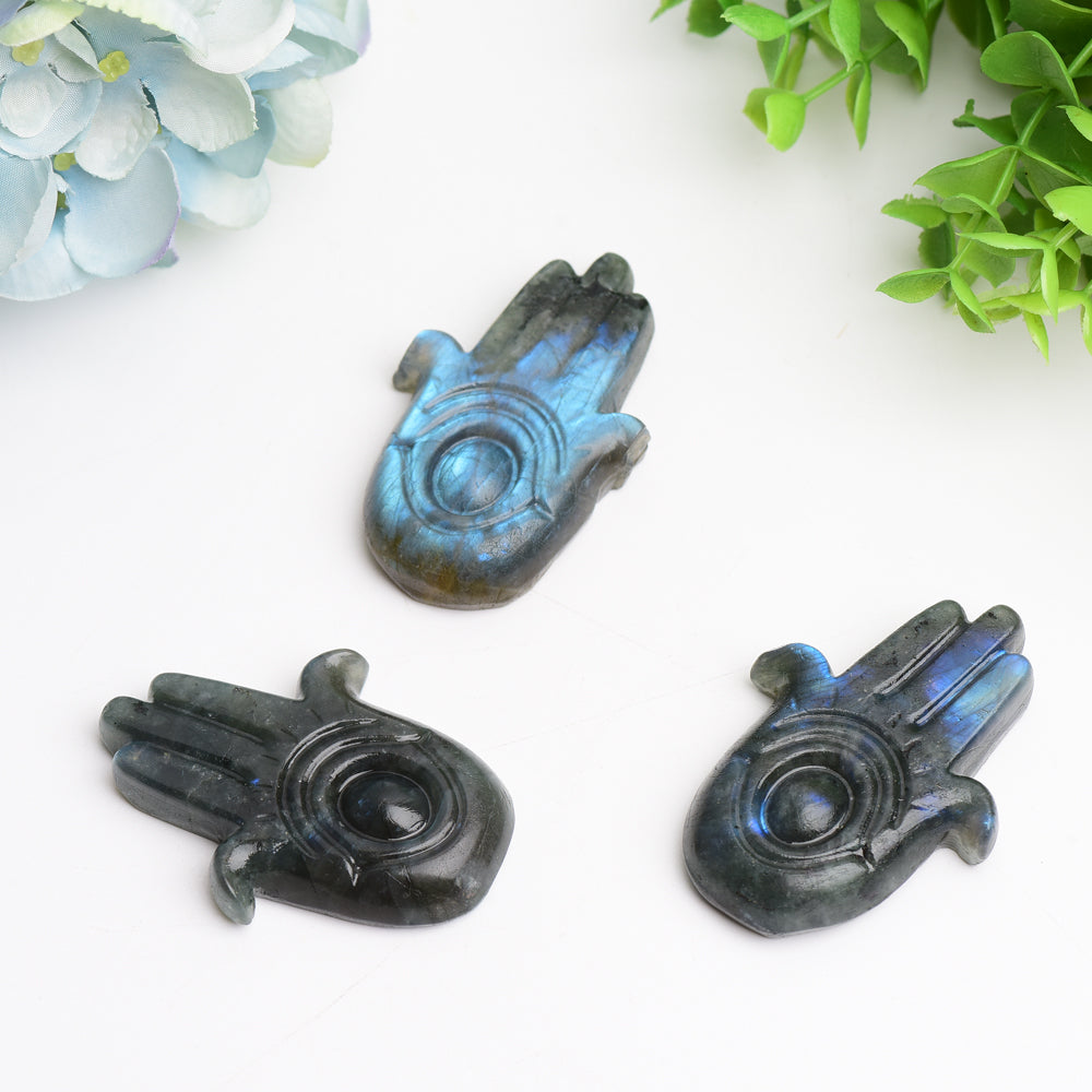 2,5 Zoll Labradorit-Handkristallfigur mit Auge