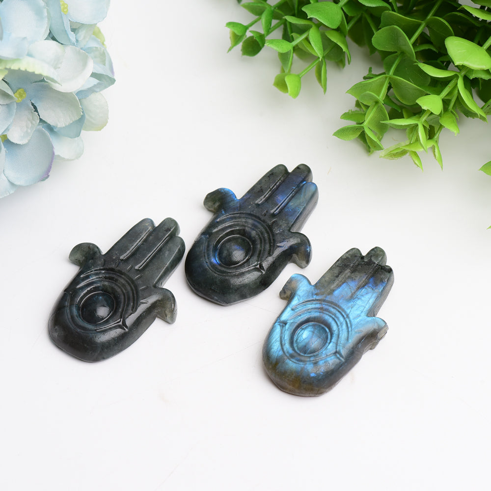 2,5 Zoll Labradorit-Handkristallfigur mit Auge
