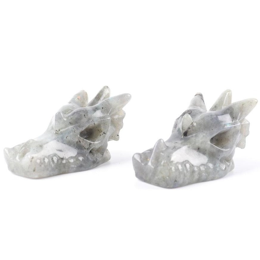 2,57 Zoll Labradorit Kristall Drachenkopf Schnitzerei