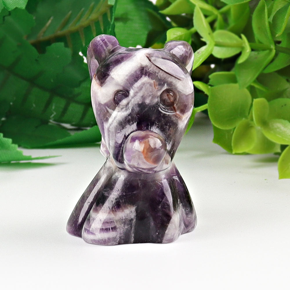 2,8 Zoll Amethyst Kristall Hundefigur zur Heilung