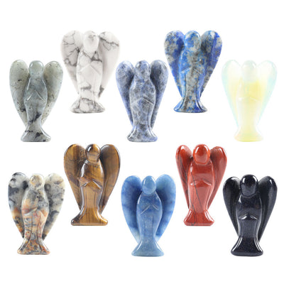 2-Zoll-Kristall-Engel-Schnitzfigur, heilende Energie