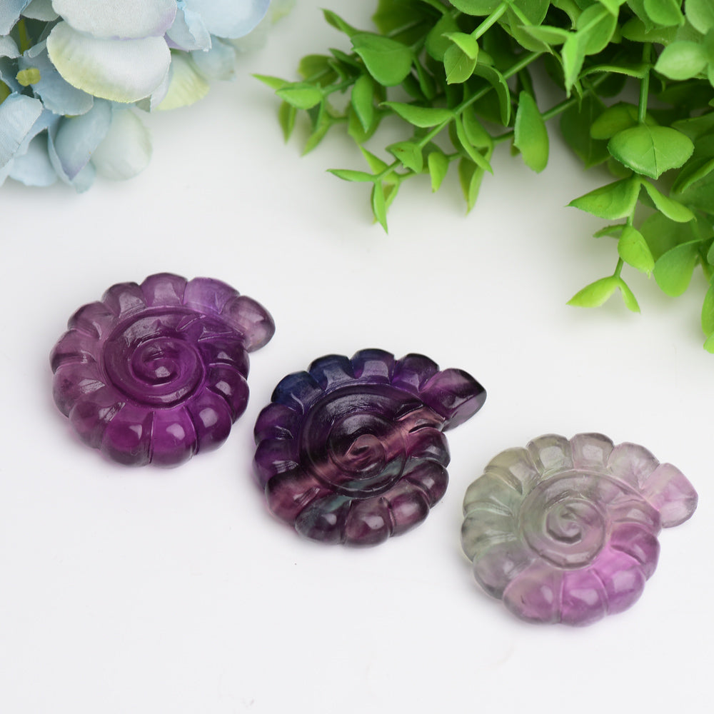 2 Inch Fluorite Shell Crystal Figurine Carving
