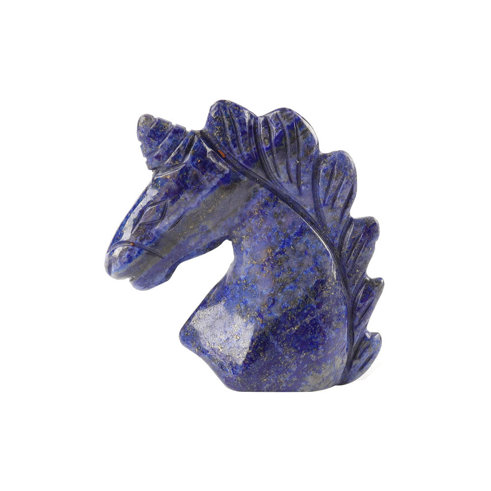 2 Zoll Lapislazuli-Einhorn-Kristallschnitzerei