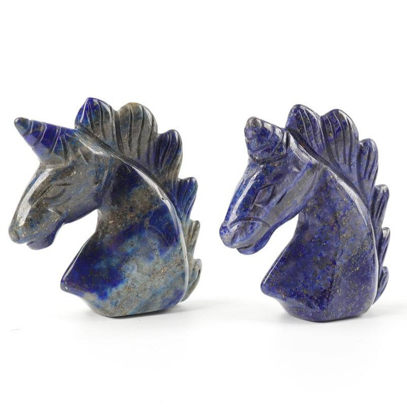 2 Zoll Lapislazuli-Einhorn-Kristallschnitzerei