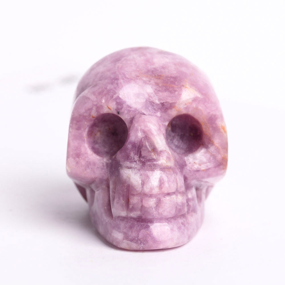 2 Zoll großer lila Glimmer-Kristall-Totenkopf zur Heilung