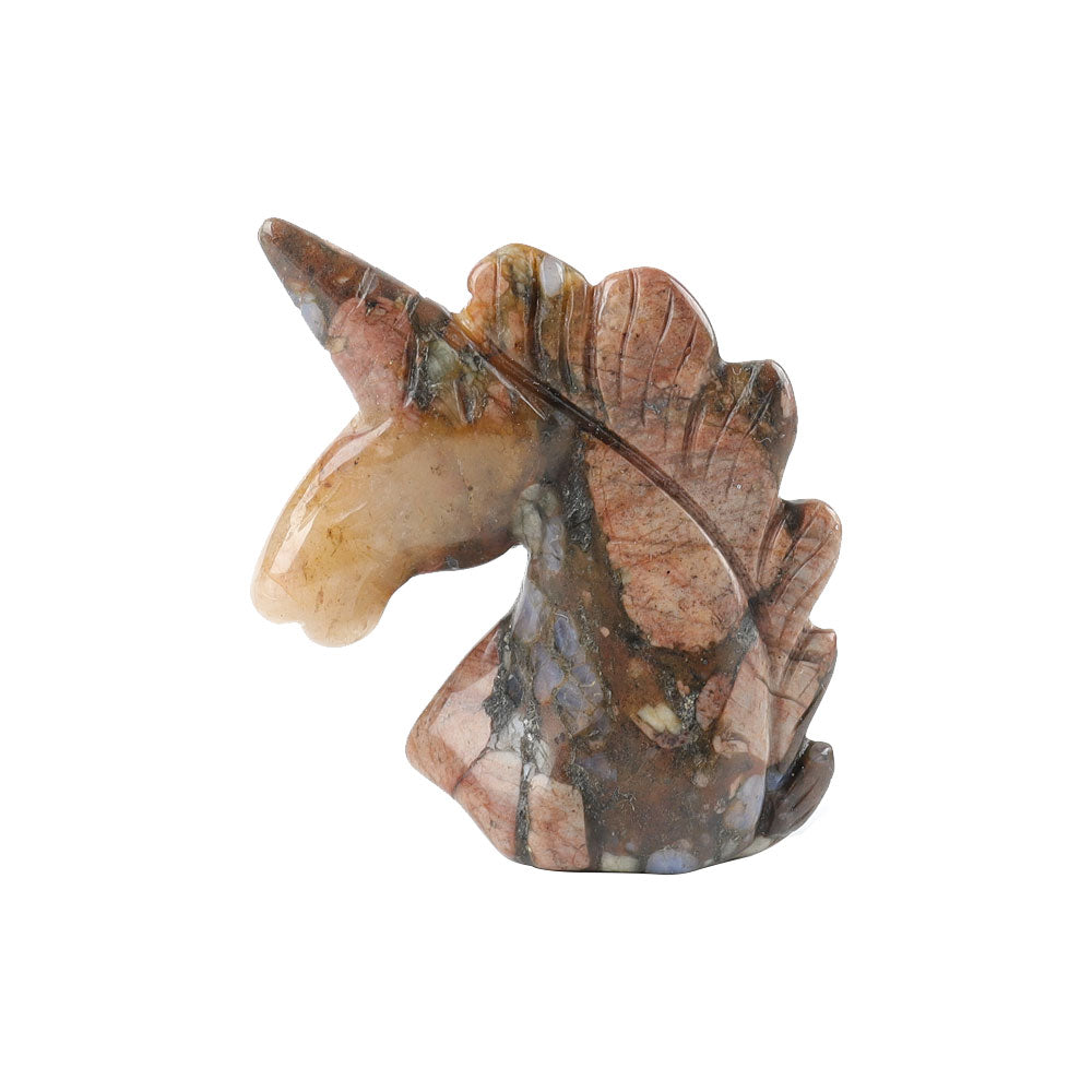 2 Zoll große Que Sera Kristallschnitzerei Einhorn-Skulptur