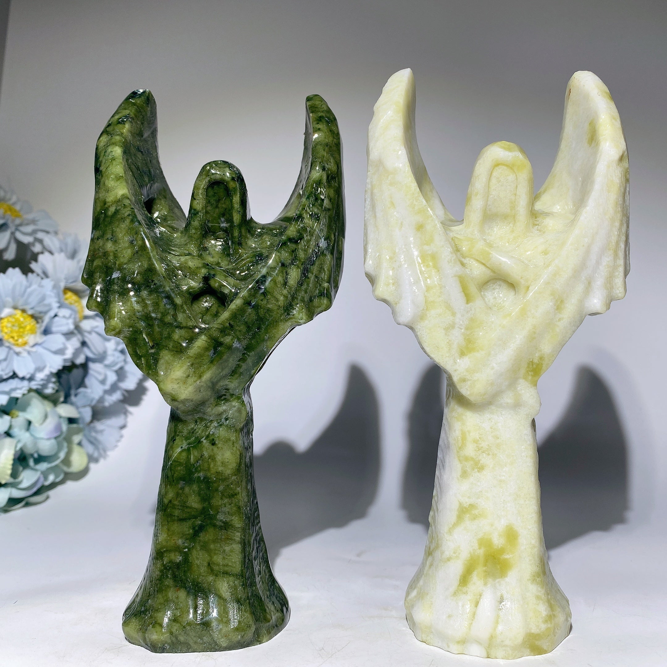 20 cm Jade Engel des Todes Kristall Figur Schnitzerei