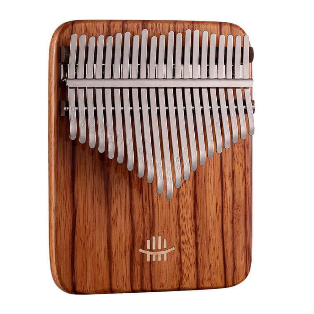 Wooden Kalimba thumb piano with metal tines, 21 Key Gabonese Rosewood C Tone