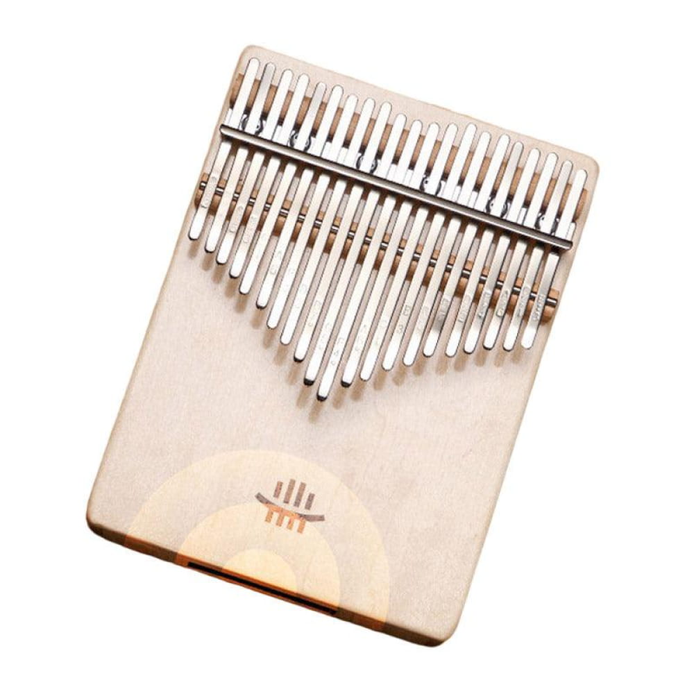 Wooden 21 Key Maple and Guibourtia C Tone Kalimba Thumb Piano with metal tines