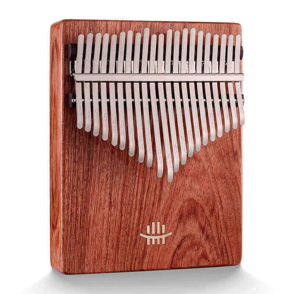 Wooden Kalimba thumb piano with metal tines in Zambian Rosewood C Tone design